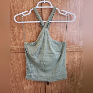 Old Navy Olive Ribbed Tank Top